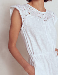 Boden Juliet Broderie Midi Dress - White