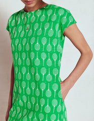 Boden Leah Jersey T-shirt Dress - Rich Emerald, Tennis