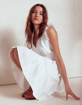 Boden Wren Double Cloth Short Dress - White