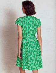Boden Imo Cotton Short Dress - Rich Emerald, Tennis