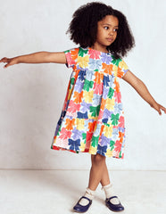 Boden Ariel Twirly Jersey Dress - Multi Rainbow Bows