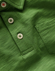 Boden Slub Polo Shirt - Broccoli Green