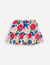 Boden Tiered Jersey Skort - Multi Pop Flower