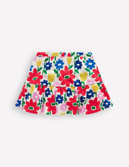 Boden Tiered Jersey Skort - Multi Pop Flower