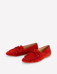 Boden Soft Tassel Deck Shoes - Post Box Red