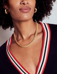 Boden Woven Gold Chain Necklace - Gold