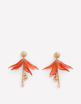 Boden Flower Resin Earrings - Orange