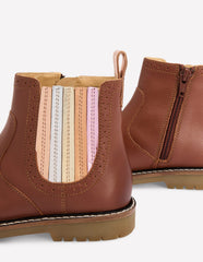 Boden Leather Chelsea Boots - Metallic Tan