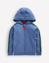 Boden Rainbow Zip - up Hoody - Blue River