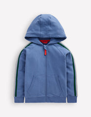 Boden Rainbow Zip - up Hoody - Blue River