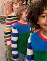 Boden Everyday Cotton Sweater - Kingfisher Blue/Rich Emerald
