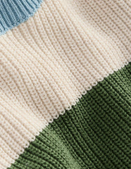 Boden Everyday Cotton Sweater - Ecru Marl/Safari Green