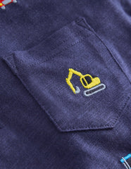 Boden Embroidered Slub Polo Shirt - College Navy Transport