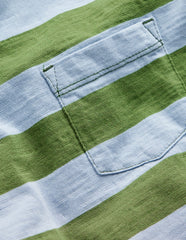 Boden Everyday Long Sleeve T-shirt - Glacier Blue/ Broccoli Green