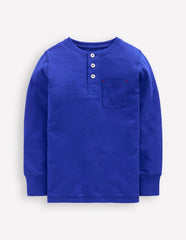 Boden Everyday Henley T-shirt - Bright Blue