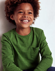 Boden Everyday Long Sleeve T-shirt - Broccoli Green
