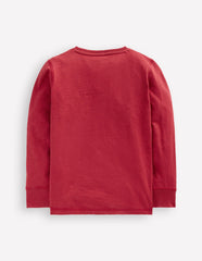 Boden Everyday Henley T-shirt - Pomegranate red