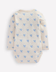 Boden 3 Pack Pointelle Bodies - Soft Ivory Tiny Bows