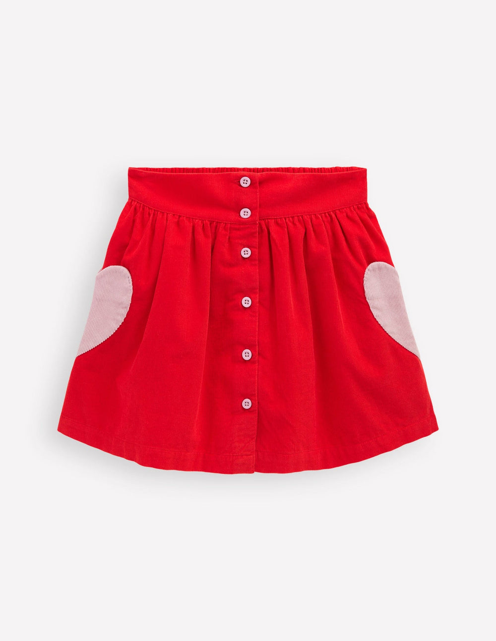 Boden Button - through Mini Skirt - Rockabilly Red Hearts