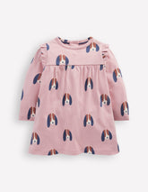 Boden Printed Jersey Dress - Rose Pink Dogs