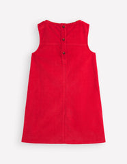Boden Saffy Cord Pinafore Dress - Poppy Red