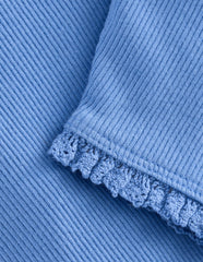 Boden Ribbed Leggings - Forget Me Not Blue