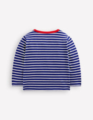 Boden Twin Pack T-shirt - Blue/White Stripe