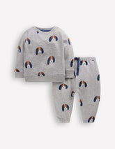Boden Sweatshirt Play Set - Grey Marl Puppy