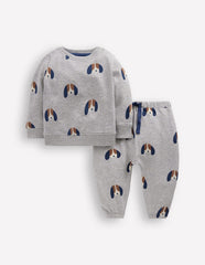 Boden Sweatshirt Play Set - Grey Marl Puppy