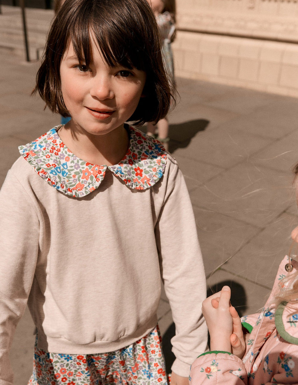 Boden 2 - in - 1 Sweatshirt Dress - Ivory Berry Floral