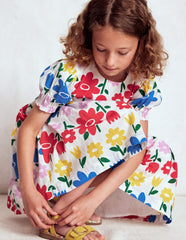 Boden Madeline Woven Dress - Multi Rainbow Flower