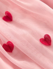 Boden Layered Tulle Dress - Chalk Pink Hearts