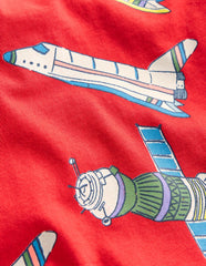 Boden Glow - In - The - Dark T-shirt - Poppy Red Satellite