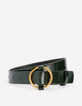 Boden Heritage Classic Belt - Patent Dark Green