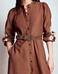 Boden Covered Whipstitch Belt - Tan