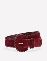 Boden Covered Whipstitch Belt - Oxblood