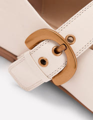 Boden Kylie Flat Buckle Mary Jane - Ecru