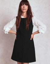 Boden Cotton Texture Shift Dress - Black