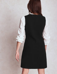 Boden Cotton Texture Shift Dress - Black
