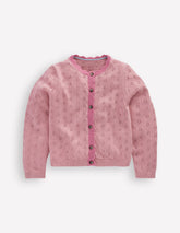 Boden Everyday Scalloped Cardigan - Pink Punch