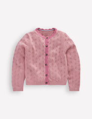 Boden Everyday Scalloped Cardigan - Pink Punch
