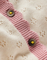 Boden Everyday Scalloped Cardigan - Soft Ivory