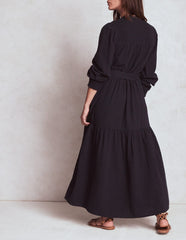 Boden Cecily Double Cloth Midi Dress - Midnight Blue