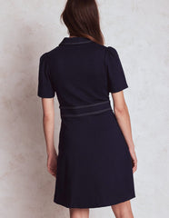 Boden Nicolette Ponte Shirt Dress - Navy