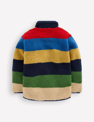 Boden Cosy Borg Jacket - Multi Stripe