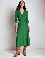 Boden Imogen Collared Jersey Dress - Eden