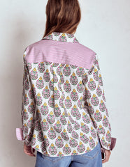 Boden Sienna Cotton Shirt - Multi, Wildflower Bouquet