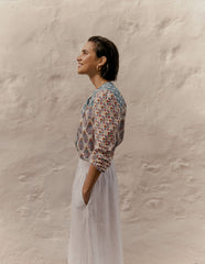 Boden Corrine Cotton Top - Multi, Wildflower Bouquet