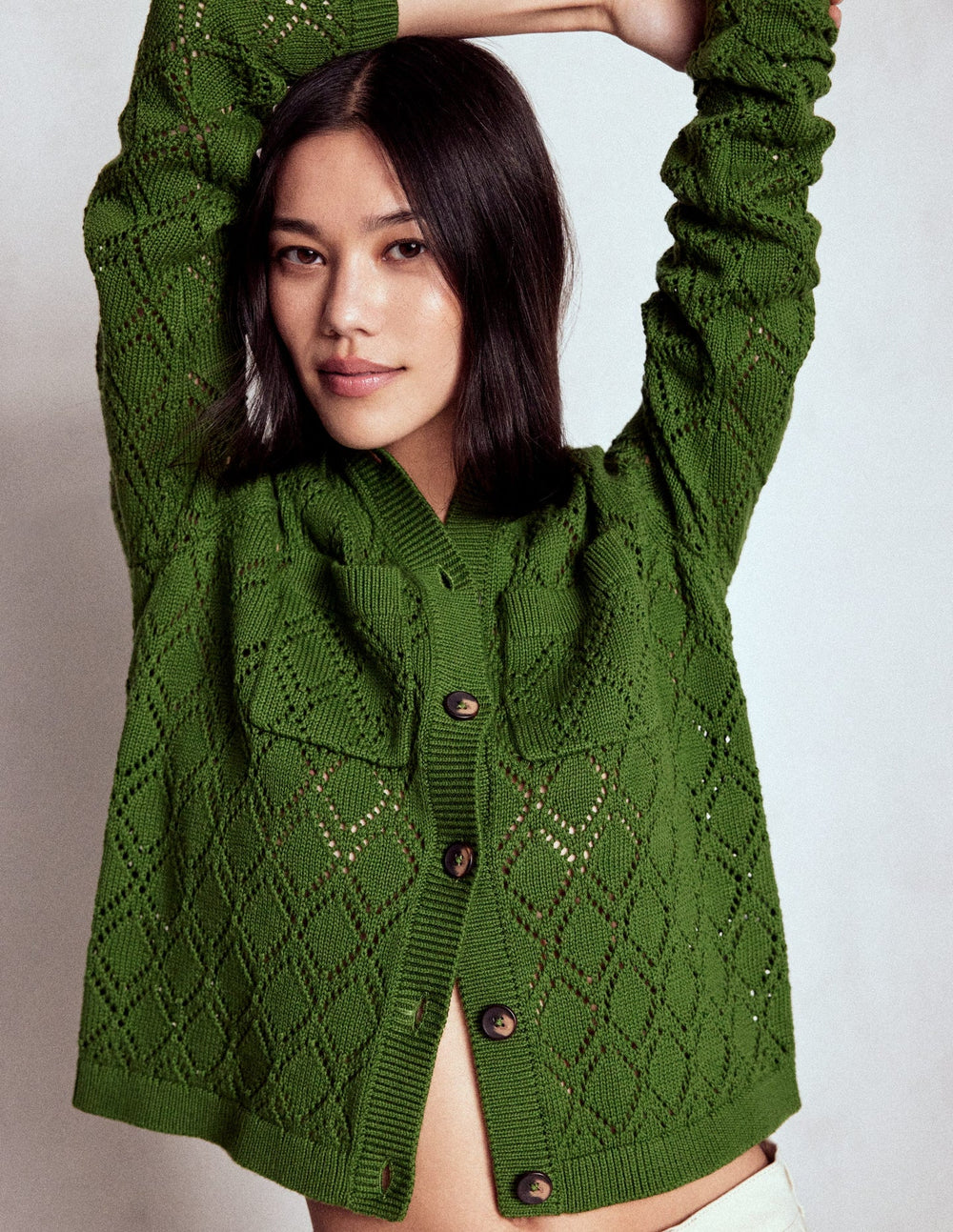 Boden Astrid Knitted Shirt - Promenade Green