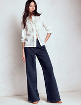 Boden High Rise Clean Wide Jeans - Dark Vintage